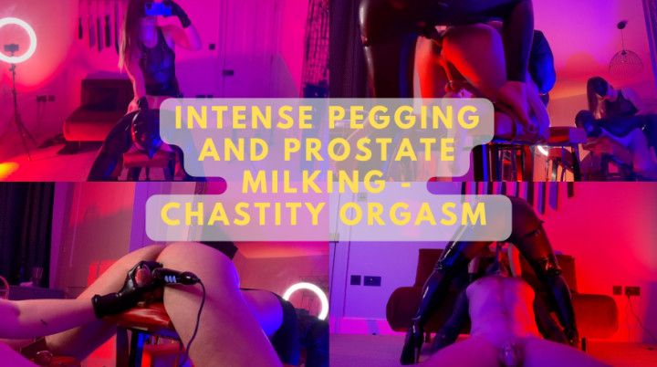 Intense Pegging and Prostate Milking // Chastity Orgasm