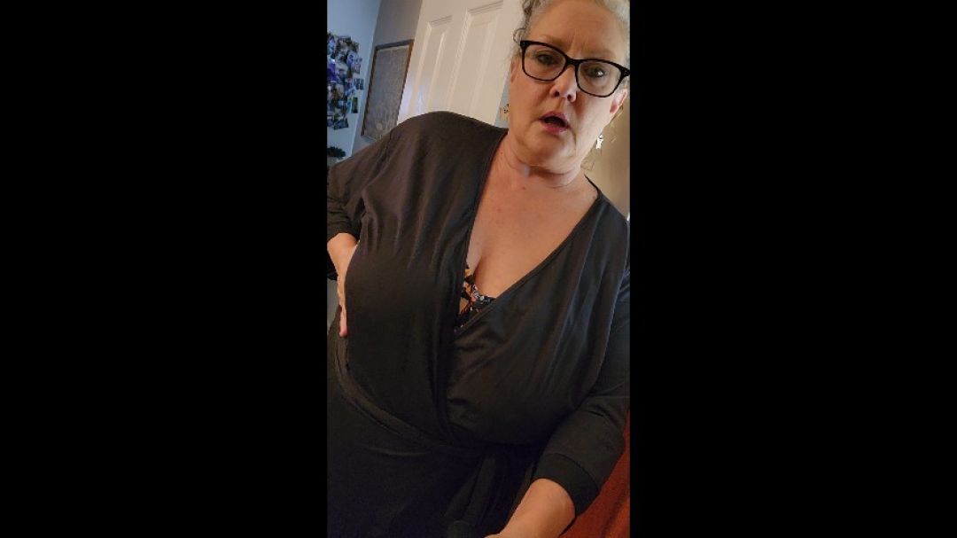 BBW Granny catches Grandson jerking off