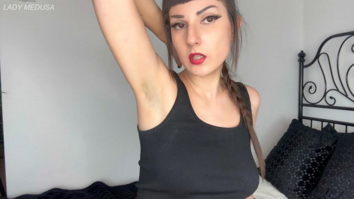 Sensual sweaty armpit licking humiliation