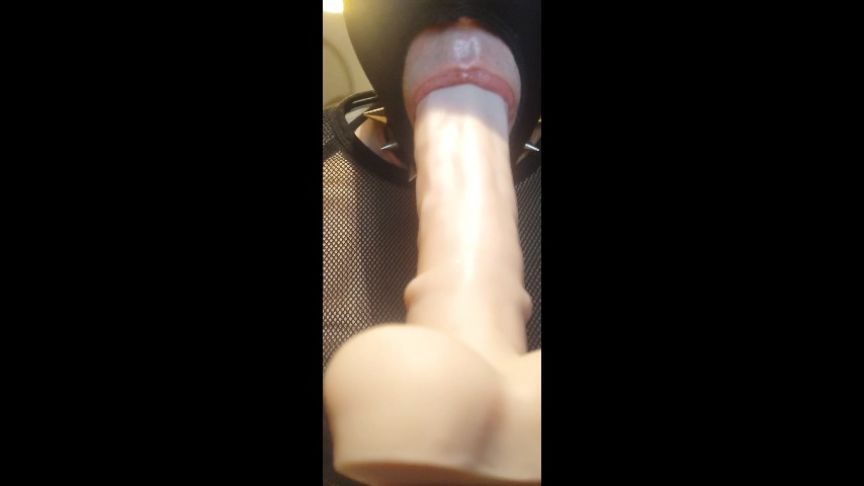 Ass to mouth dildo sucking