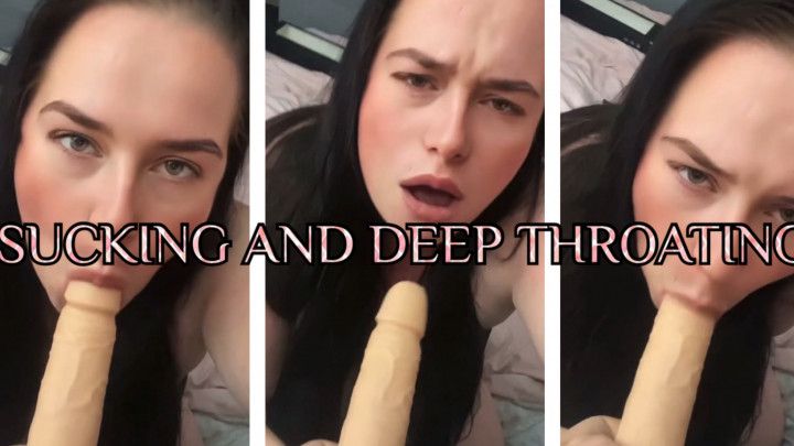 Sucking and deep throating