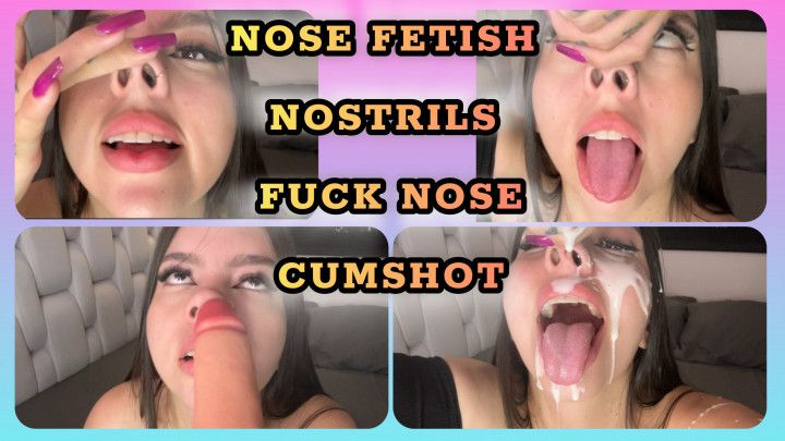 NOSE FETISH NOSTRILS DILDO NOSE FUCKING FAKE CUMSHOT