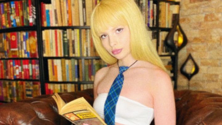 Sluty Teen School girl gets nasty in the library