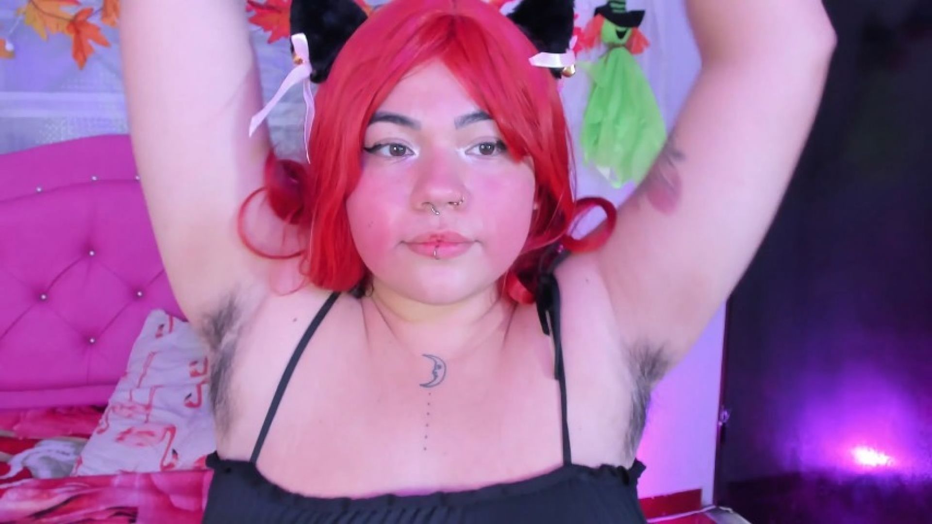 kitty-body natural hairy, arms, armpits  pussy, ass