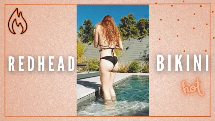 Redhead dancing in my swimming pool - LIVE