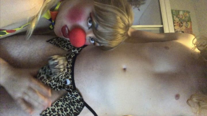 clown girl elephant trunk blowjob messy facial