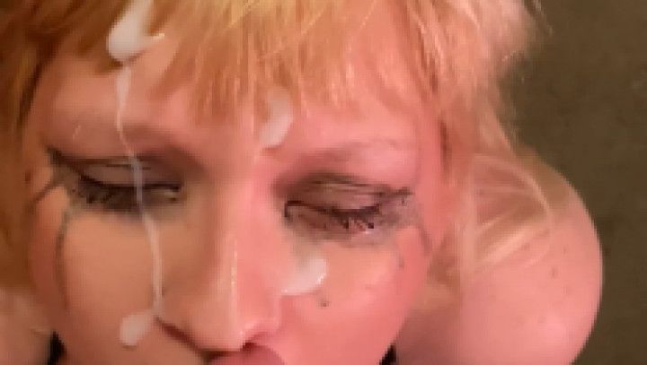 17 face cumshots! FACIAL BBW BLONDE Cum compilation