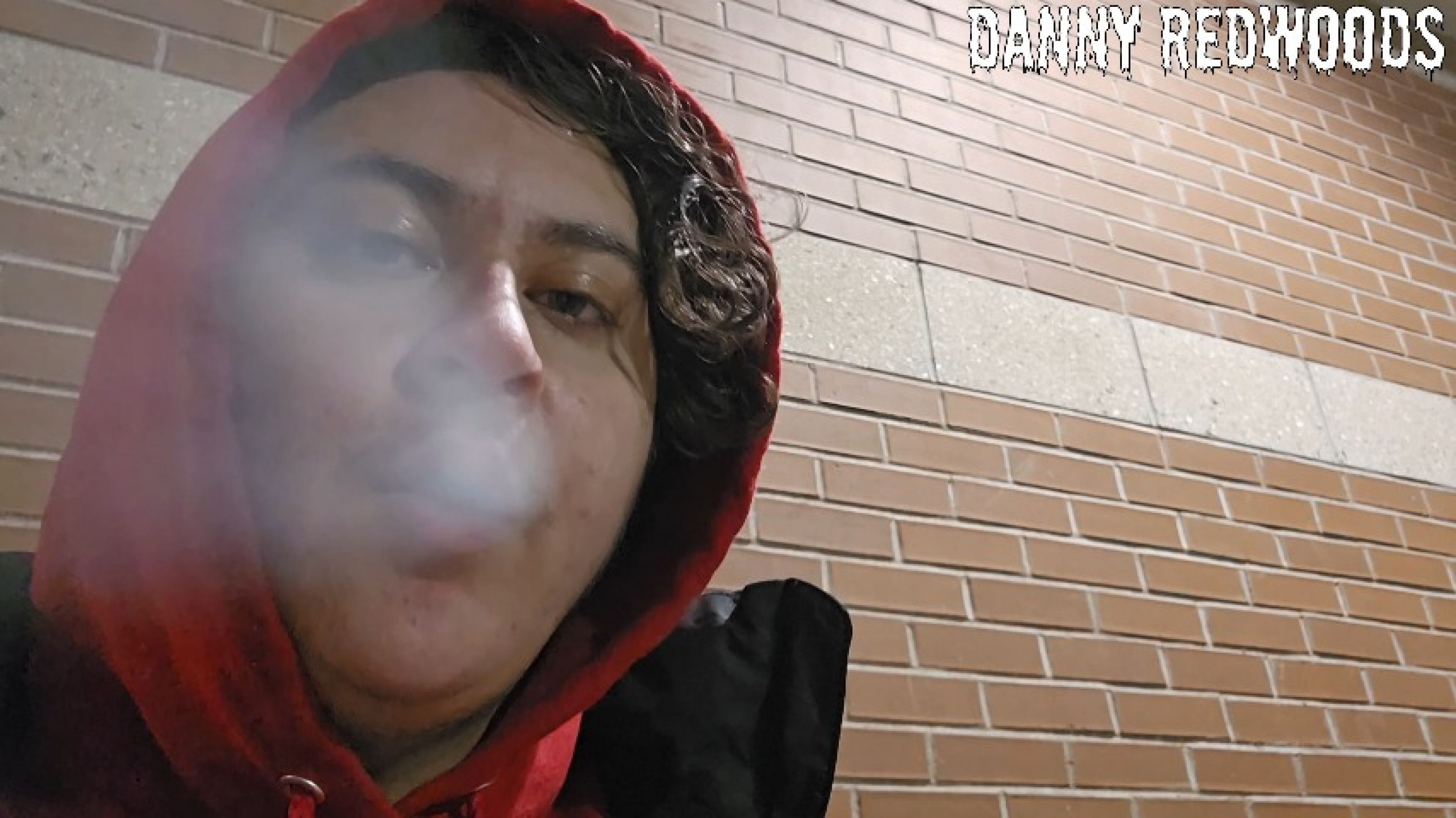 Stoner Vaping in Public in Winter