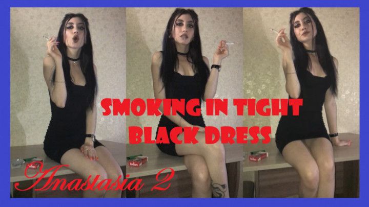 Anastasia 2: Smoking in tight black dress