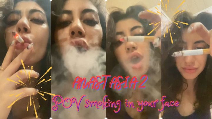 POV smoking in your face