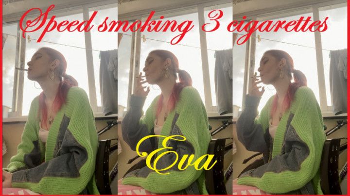 Eva speedsmoking 3 cigarettes HD