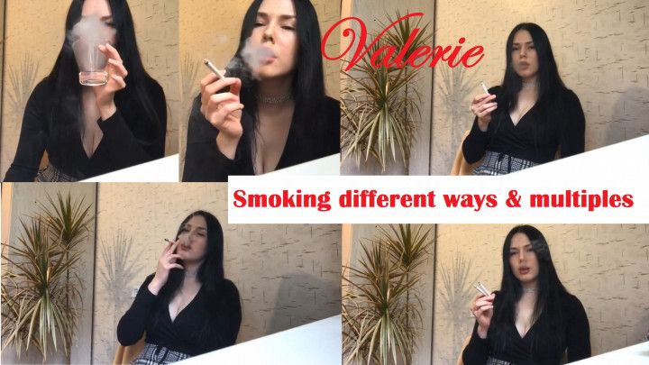 Introducing Valerie - smoking different ways and multiples