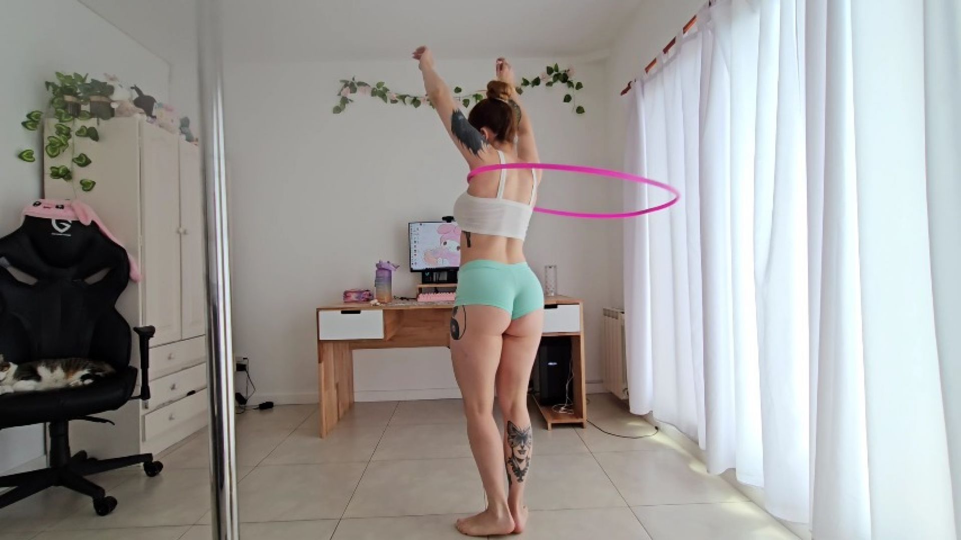 Hula hooping dance