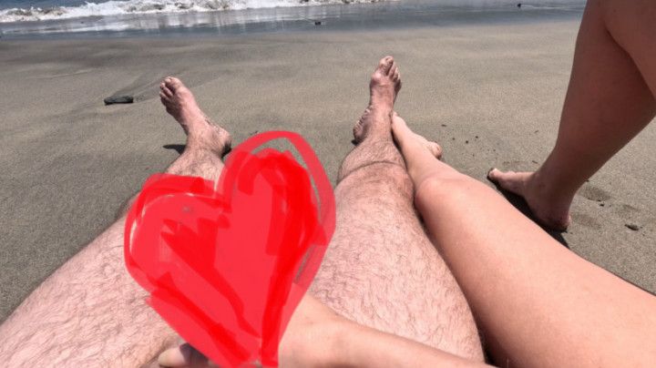 I caught a guy and try handjob on the public beach ineptly