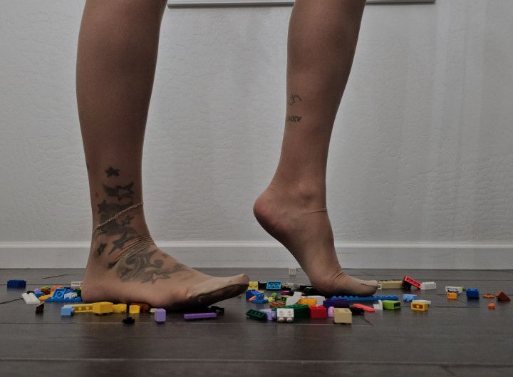 Pantyhose Lego Walk