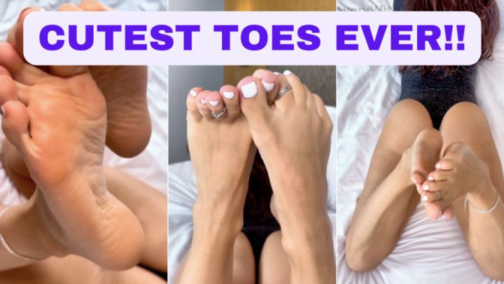 Reverse Pose with White Toes Foot Tease - 4K
