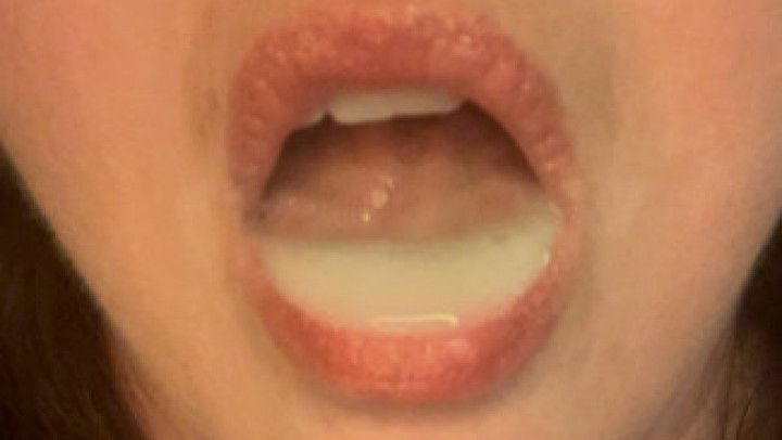 Cum in my mouth and on my face