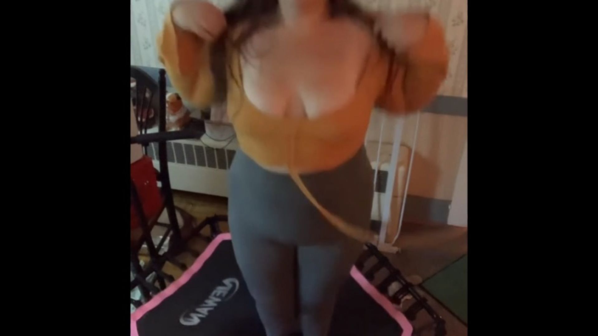 Jiggly trampoline workout