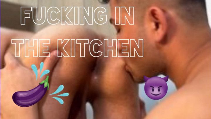 Fucking my roomie in kitchen