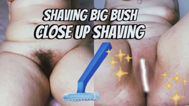 Shaving my big hairy bush