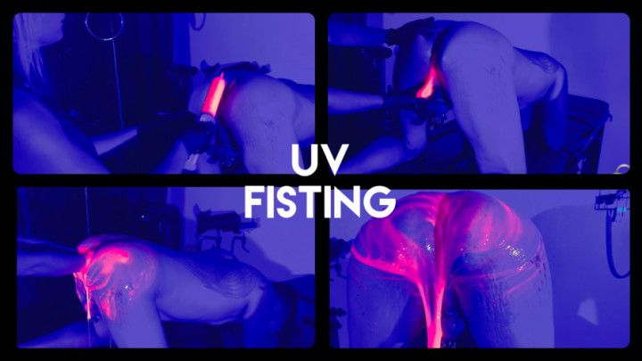 Anal play with UV lube, 4K, FISTING, DOUBLE FISTING