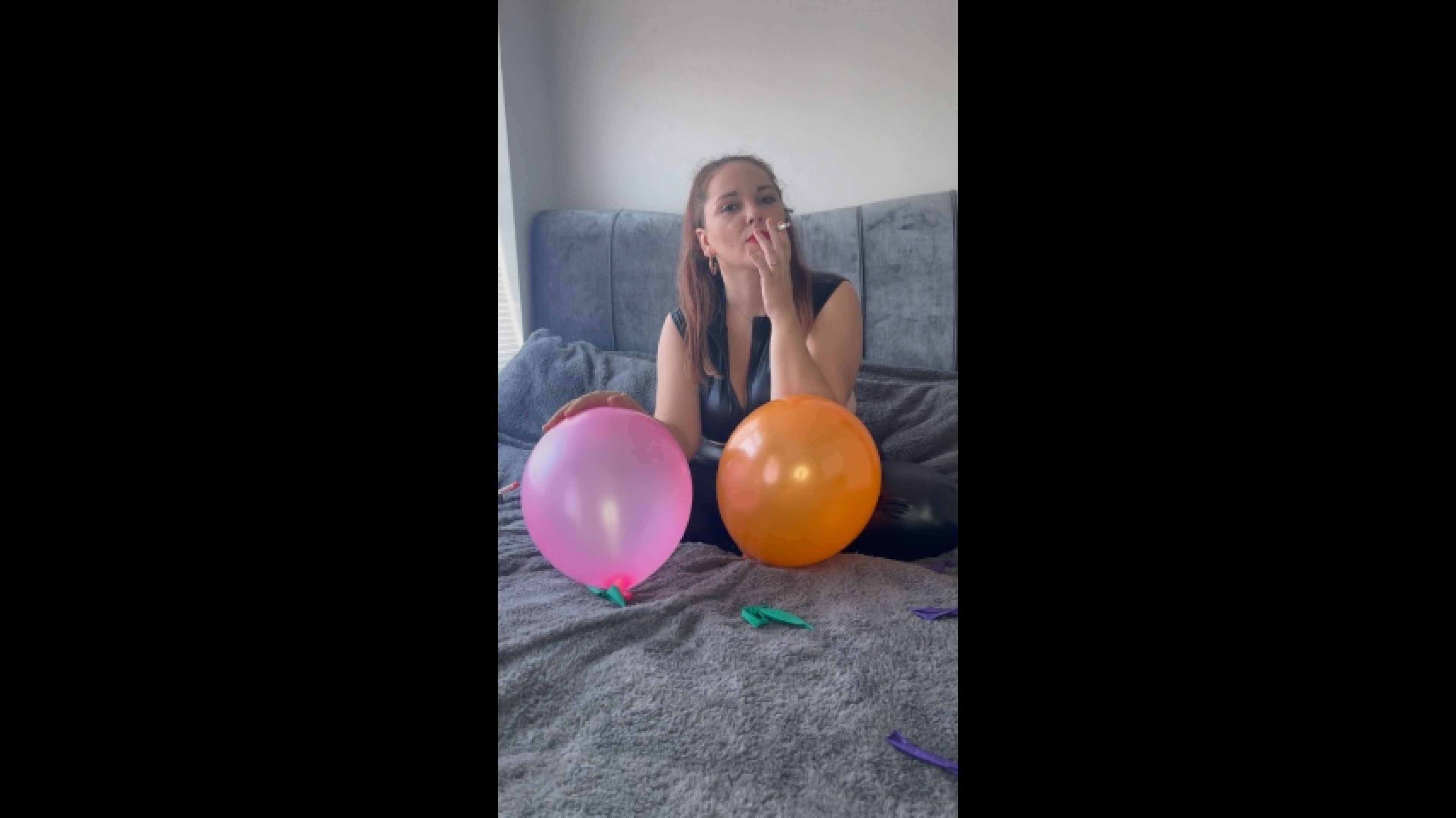 Smoking balloon popping