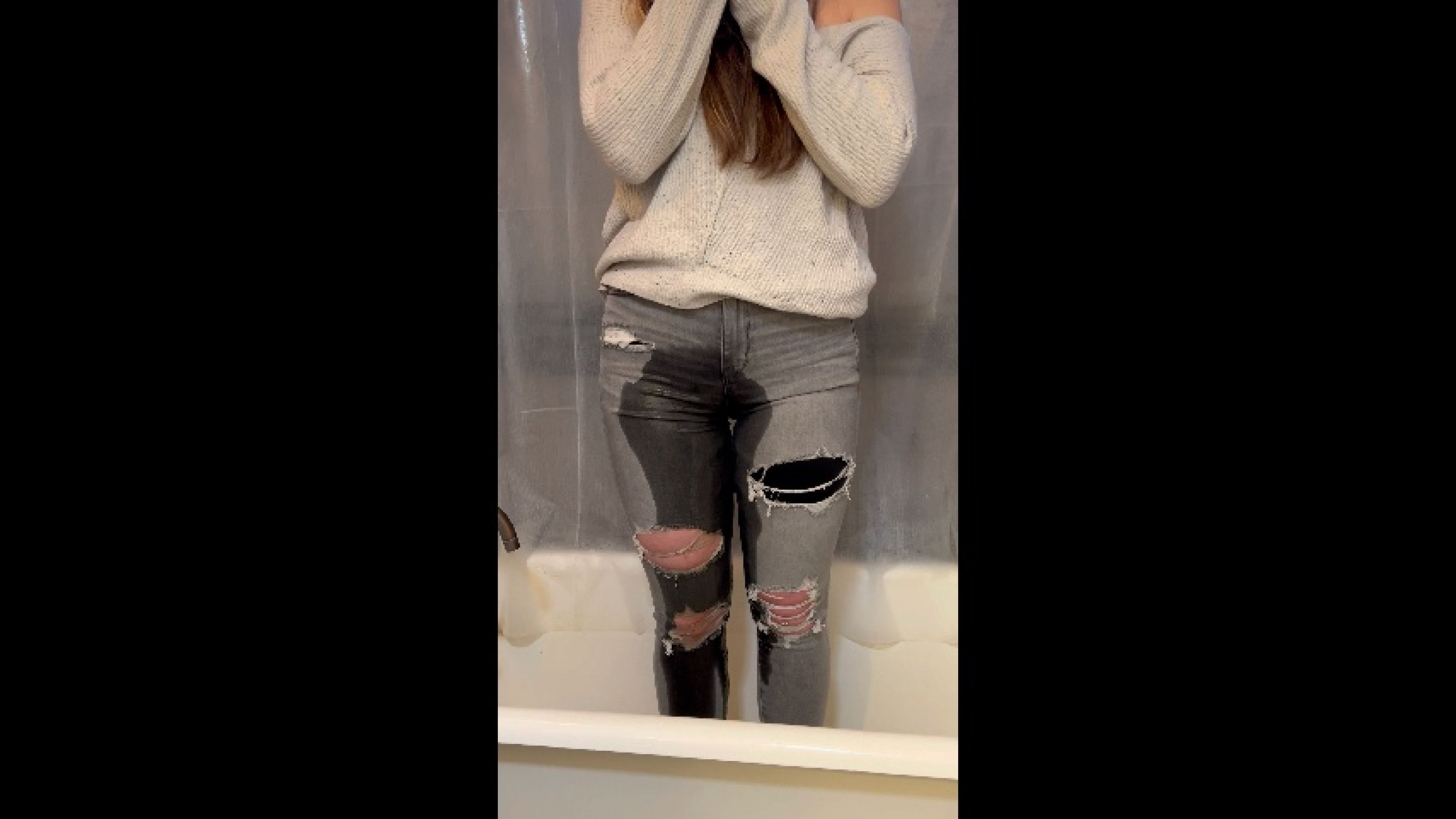 Gray Jeans get Soaked Again