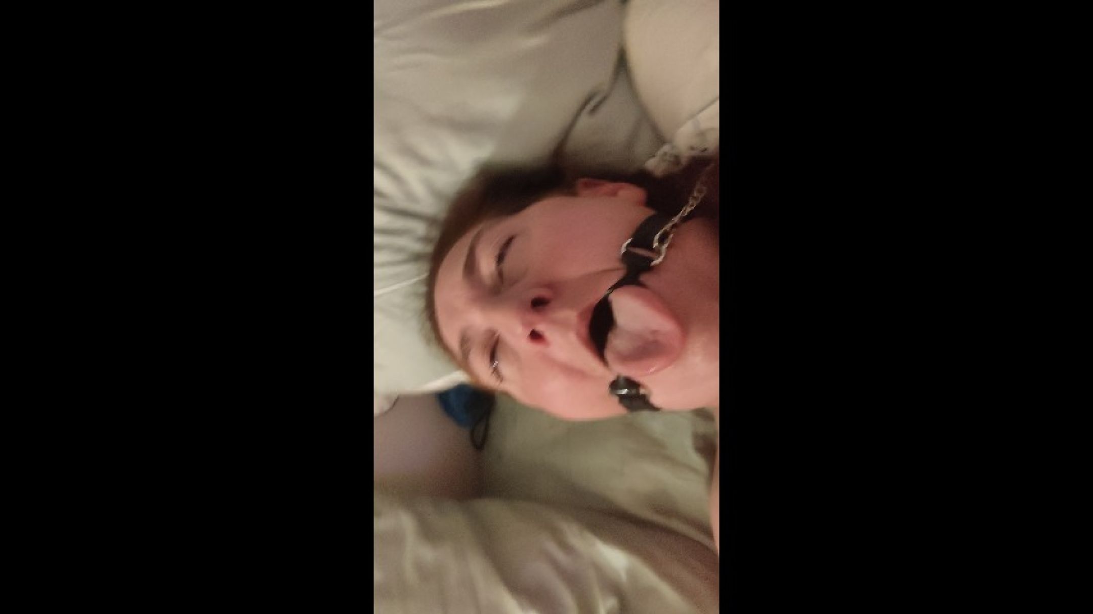 Ahegao Face with Open Mouth Gag &amp; Massive Dildo #2