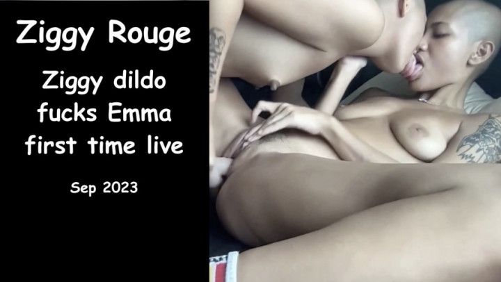 Ziggy Rouge - Dildo Fucks Emma For The First Time Live