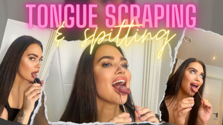 TONGUE SCRAPING AND SPITTING