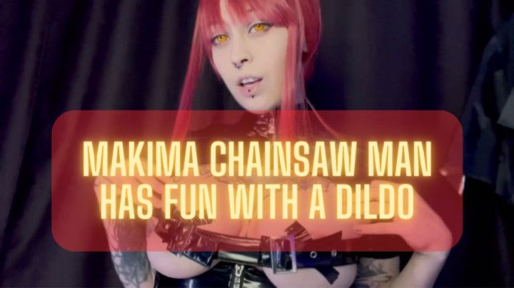 Makima Chainsaw Man has fun with a dildo