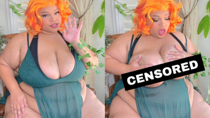 Poison Ivy Plays With Huge Breasts and Strokes You