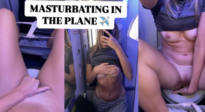 Barely legal teen masturbates in plane toilets