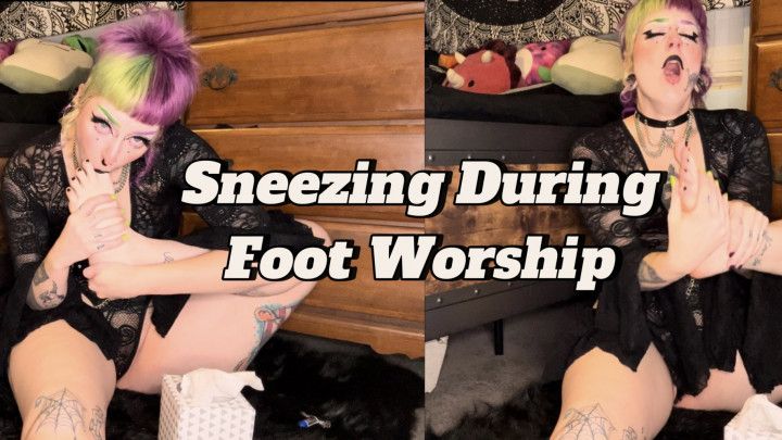 Sneezing During Foot Worship