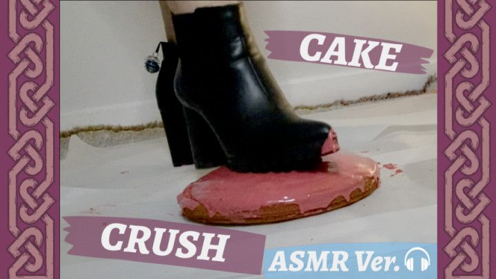 ASMR VER] Mistress Crushes Cake Under Boots &amp; Barefeet