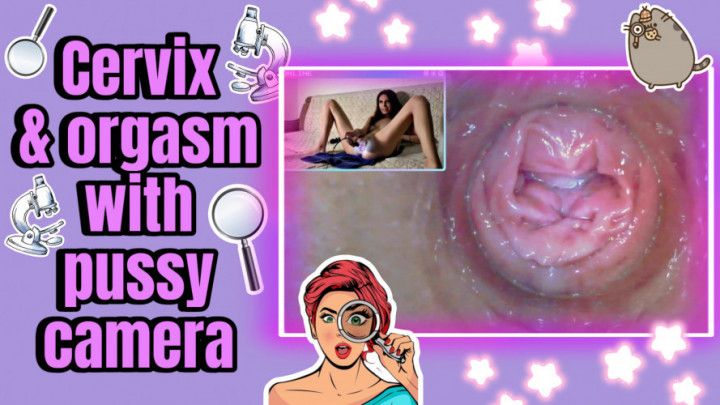 Masturbation to Orgasm with PussyCam and Vibrator | Cervix