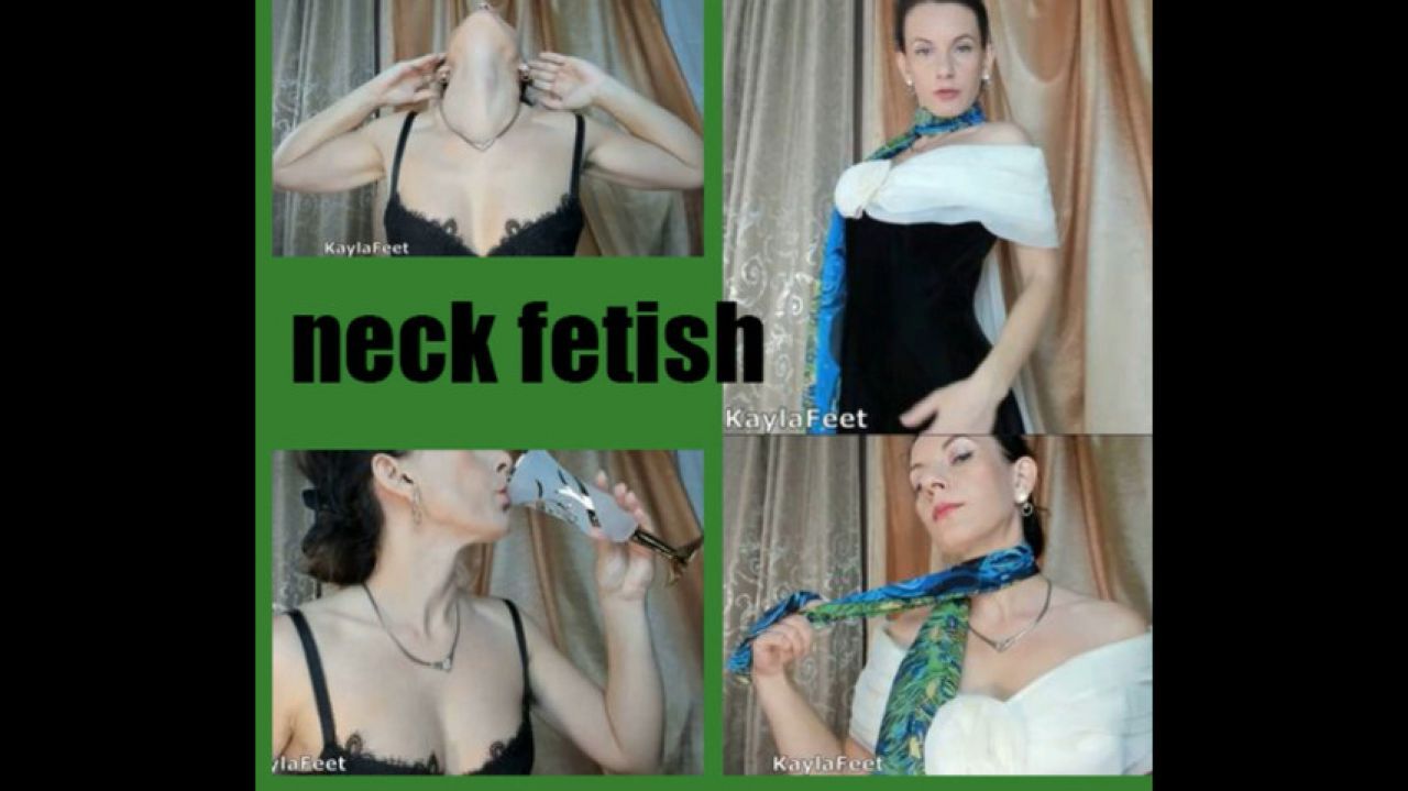 Neck fetish water swallowing