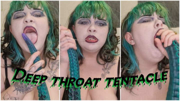 Lady Tentacle deep throat