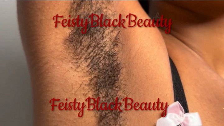 Ebony Goddess Hairy Armpit Clean Humiliation UP CLOSE