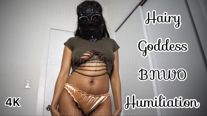 Hairy Ebony Goddess BNWO Humiliation Tease - Ebony Femdom 4k