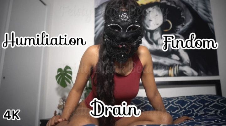 Verbal Humiliation Findom Drain 4K - Hairy Ebony Goddess