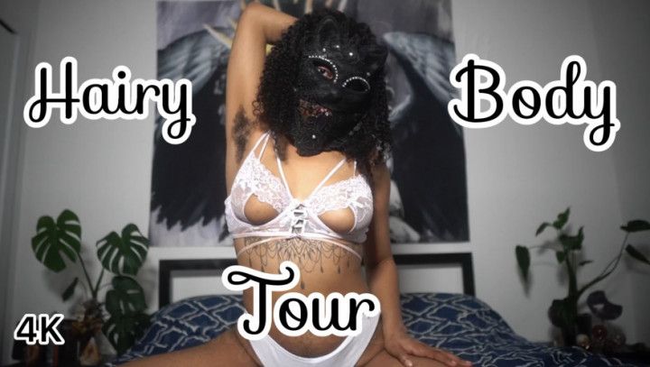 Hairy Ebony Goddess Body Hair Tour 4k