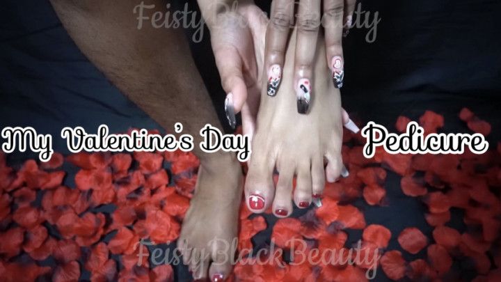 Worship my Valentines Day Pedicure, Soles, and Toes