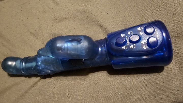 Masturbating solo blue