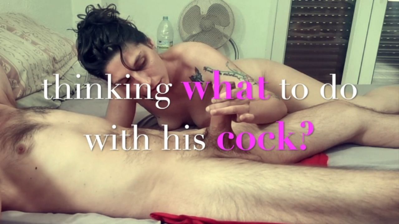 thinking what to do with this cock... sloppy blowjob