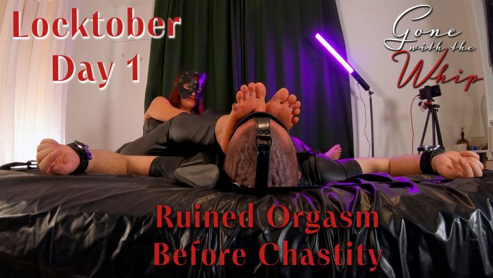 Locktober Day 1 : Last Release Before Chastity