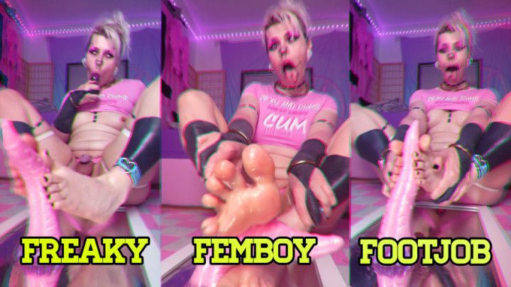 Freaky Femboy Footjob