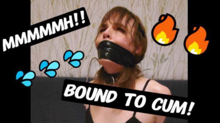 Tape Gagged and Vibed in Shiny Bondage