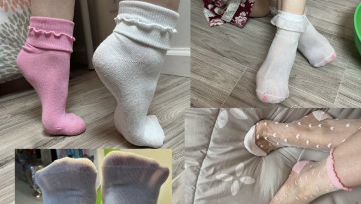 90 Photos Wet and Dry Socks Compilation Including Video