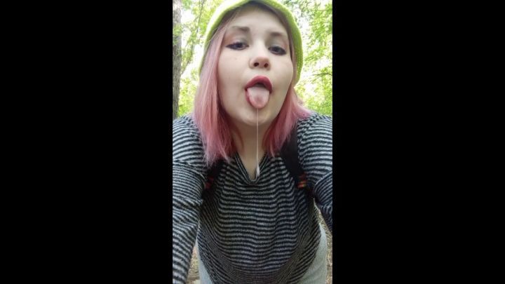 AHEGAO AND NAKED TITS IN FOREST